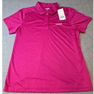 Clique Werner Embroidered Polo Shirt Pink Short Sleeve LQK00036 Womens XL NWT